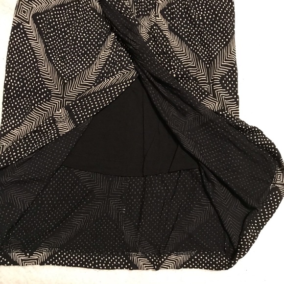 🔴4 for 25🔴 Lucky Brand Cream & Black Wrap Skirt - Picture 5 of 8